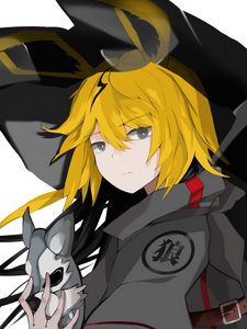 Preview wallpaper guy, glance, anime, yellow, gray