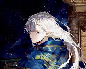 Preview wallpaper guy, glance, cloak, anime, art, cartoon