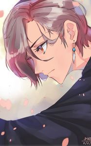 Preview wallpaper guy, glance, earrings, anime, art, cartoon