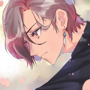 Preview wallpaper guy, glance, earrings, anime, art, cartoon