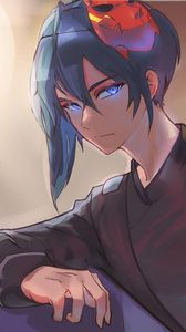 Preview wallpaper guy, glance, mask, anime, art, cartoon