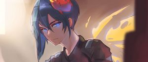 Preview wallpaper guy, glance, mask, anime, art, cartoon