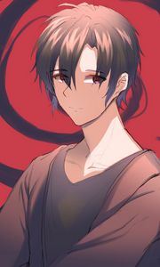 Preview wallpaper guy, glance, smile, anime, art