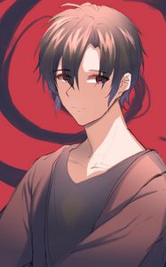 Preview wallpaper guy, glance, smile, anime, art