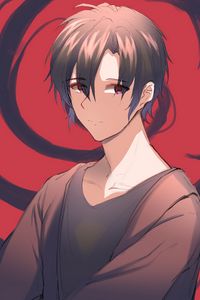 Preview wallpaper guy, glance, smile, anime, art