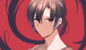 Preview wallpaper guy, glance, smile, anime, art