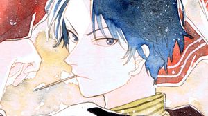 Preview wallpaper guy, glance, snow, anime, watercolor