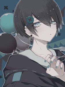Preview wallpaper guy, glance, style, anime, art, blue