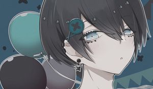 Preview wallpaper guy, glance, style, anime, art, blue