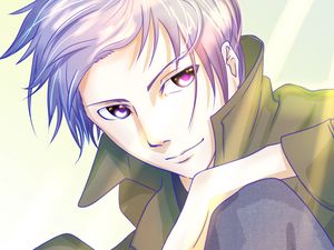 Preview wallpaper guy, glance, style, anime