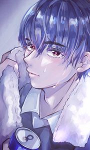 Preview wallpaper guy, glance, tears, sad, anime, art