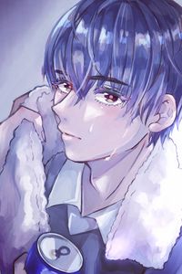 Preview wallpaper guy, glance, tears, sad, anime, art