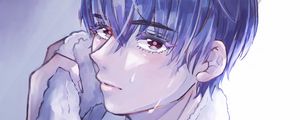 Preview wallpaper guy, glance, tears, sad, anime, art