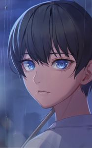 Preview wallpaper guy, glance, umbrella, anime, art