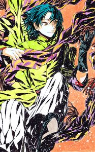 Preview wallpaper guy, gloves, snow, watercolor, anime