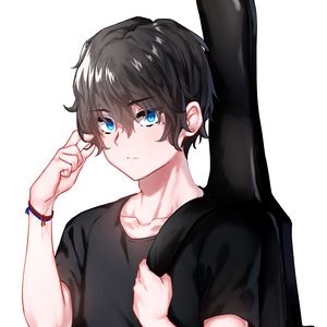 Preview wallpaper guy, guitar, guitarist, case, anime