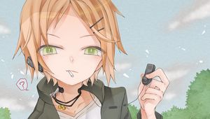 Preview wallpaper guy, headphones, cute, anime