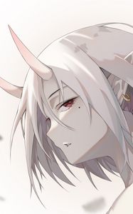 Preview wallpaper guy, horns, demon, anime, light