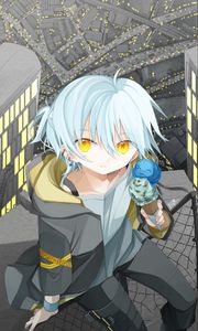 Preview wallpaper guy, ice cream, jacket, anime