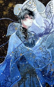 Preview wallpaper guy, kimono, anime, art, blue
