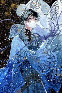 Preview wallpaper guy, kimono, anime, art, blue