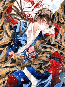 Preview wallpaper guy, kimono, art, anime