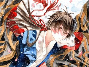 Preview wallpaper guy, kimono, art, anime