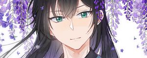 Preview wallpaper guy, kimono, flowers, anime, art