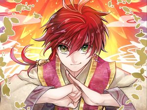 Preview wallpaper guy, kimono, gesture, smile, phoenix, anime