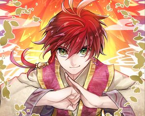 Preview wallpaper guy, kimono, gesture, smile, phoenix, anime