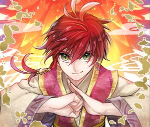 Preview wallpaper guy, kimono, gesture, smile, phoenix, anime