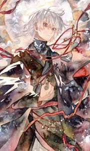 Preview wallpaper guy, kimono, watercolor, anime