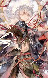 Preview wallpaper guy, kimono, watercolor, anime