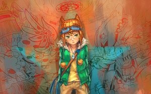 Preview wallpaper guy, neko, hat, style, anime, art