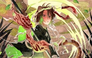 Preview wallpaper guy, neko, snow, anime
