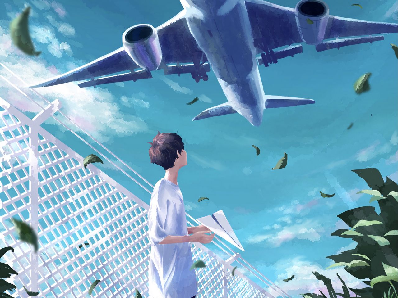 Steam Workshop::anime girl flying a paper plane