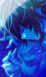 Preview wallpaper guy, sad, anime, art, blue