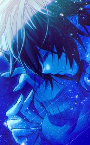 Preview wallpaper guy, sad, anime, art, blue