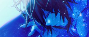 Preview wallpaper guy, sad, anime, art, blue