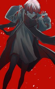 Preview wallpaper guy, scarf, anime, art, red