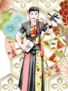 Preview wallpaper guy, shamisen, music, anime