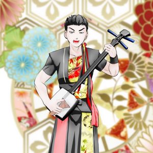 Preview wallpaper guy, shamisen, music, anime