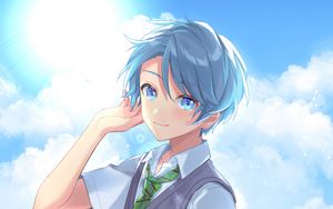 Preview wallpaper guy, smile, anime, art