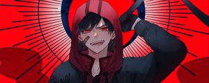 Preview wallpaper guy, smile, anime, art, red