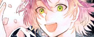 Preview wallpaper guy, smile, kimono, watercolor, anime
