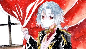 Preview wallpaper guy, smile, snow, watercolor, anime