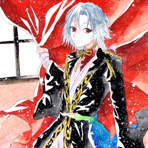 Preview wallpaper guy, smile, snow, watercolor, anime