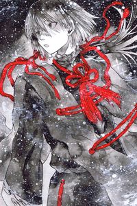 Preview wallpaper guy, snow, watercolor, anime