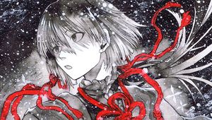 Preview wallpaper guy, snow, watercolor, anime