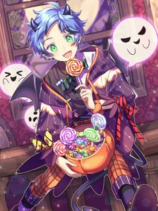 Preview wallpaper guy, sweets, halloween, anime, art